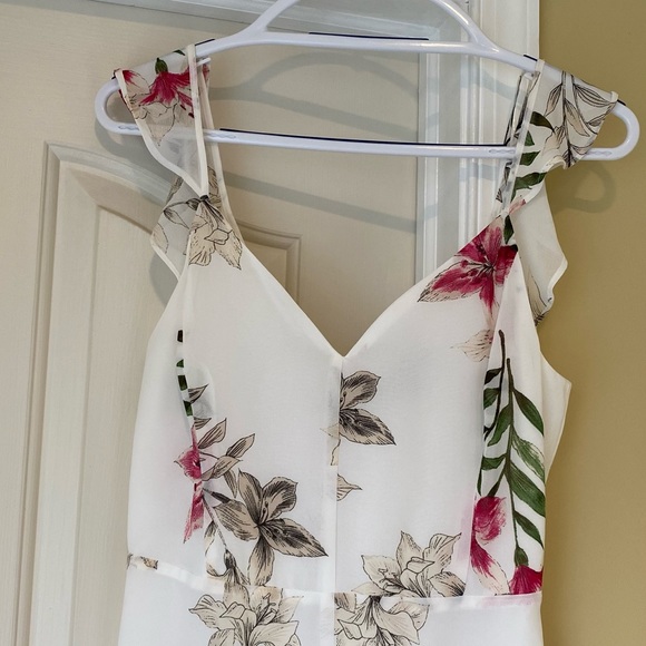 Pink flower sheer thin strap dress - Picture 2 of 11